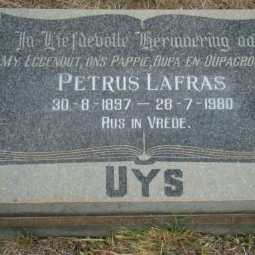 UYS Petrus Lafras 1897-1980
