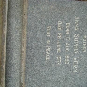 VERN Anna Sophia 1883-1974