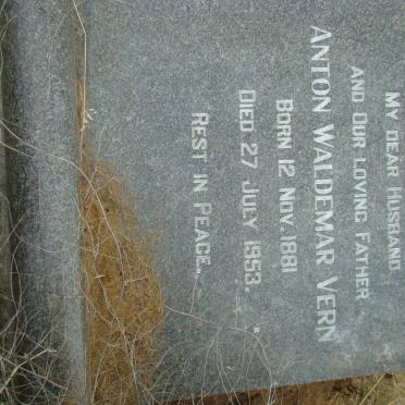 VERN Anton Waldemar 1881-1953