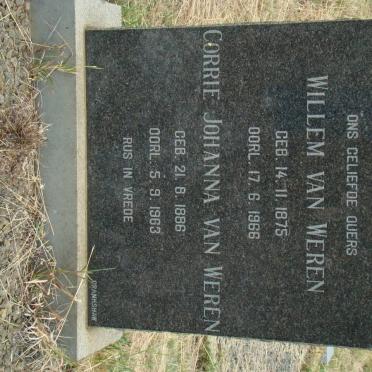 WEREN Willem, van 1875-1966 &amp; Corrie Johanna 1866-1963