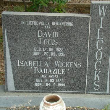 WILCOCKS David Louis 1922-1995 &amp; Isabella Wickens SMUTS 1923-1999