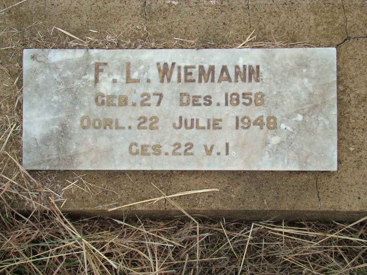 WIEMANN F.L. 1858-1948