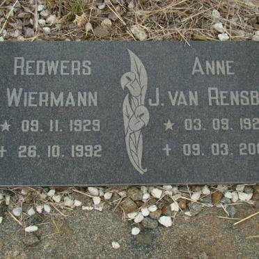 WIERMANN Redwers 1929-1992 :: J. VAN RENSBURG Anne 1928-2000