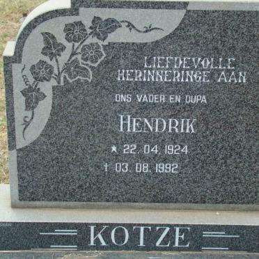 KOTZE Hendrik 1924-1992
