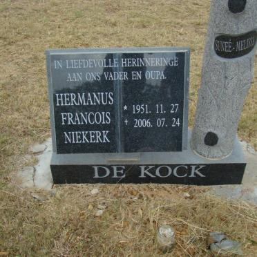 KOCK Hermanus Francois Niekerk, de 1951-2006