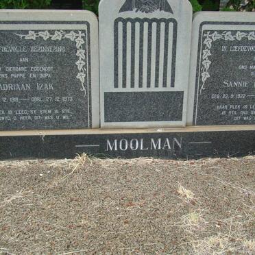 MOOLMAN Adriaan Izak 1918-1973 &amp; S.M.P. 1922-1984