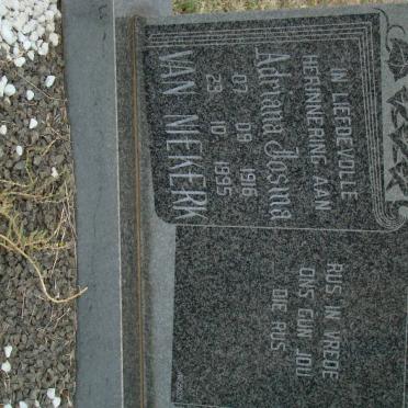 NIEKERK Adriana Josina, van 1916-1995