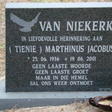 NIEKERK Marthinus Jacobus, van 1936-2001