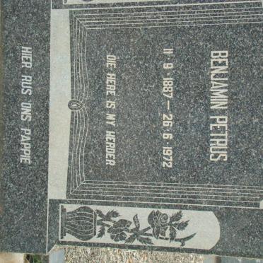 NIEKERK Benjamin Petrus, van 1887-1972 &amp; Susanna C.P. SWANEPOEL 1890-1979 