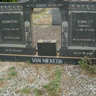 NIEKERK Benjamin Petrus, van 1887-1972 &amp; Susanna C.P. SWANEPOEL 1890-1979
