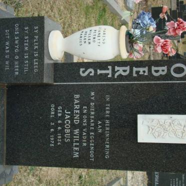 ROBERTS Barend Willem Jacobus 1934-1975