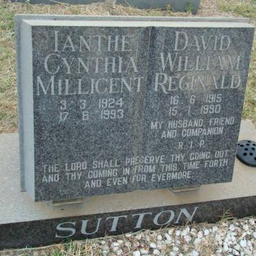SUTTON David William Reginald 1915-1990 &amp; Ianthe Cynthia Millicent 1924-1993