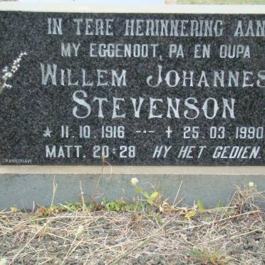 STEVENSON Willem Johannes 1916-1990