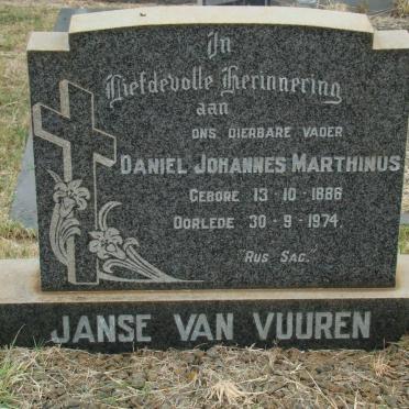 VUUREN Daniel Johannes Marthinus, Janse van 1886-1974