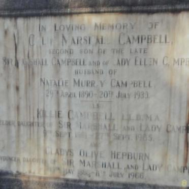 CAMPBELL Colin Marshall 1890-1930 :: CAMPBELL Killie 1881-1965 :: HEPBURN Gladys Olive 1886-1966