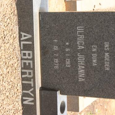 ALBERTYN Ulrica Johanna 1913-1978