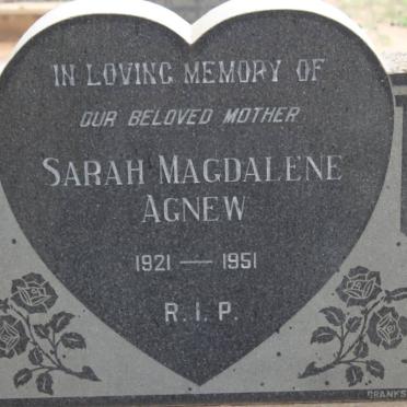 AGNEW Sarah Magdalene 1921-1951