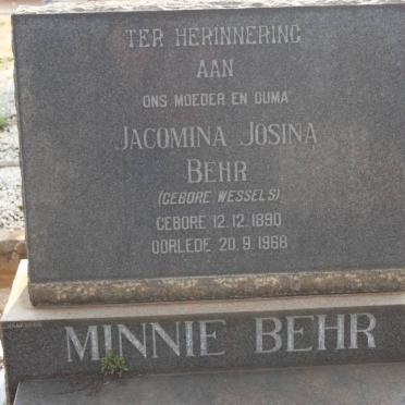 BEHR Jacomina Josina nee WESSELS 1890-1968