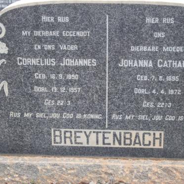 BREYTENBACH Cornelius Johannes 1890-1957 &amp; Johanna Catharina 1895-1972