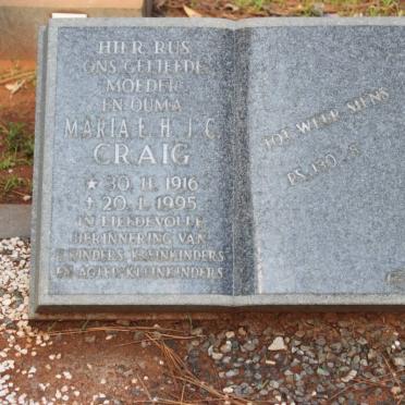 CRAIG Maria E.H.J.C. 1916-1995