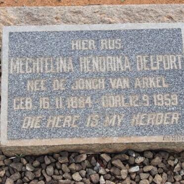 DELPORT Mechielina Hendrika nee DE JONGH VAN ARKEL 1884-1959
