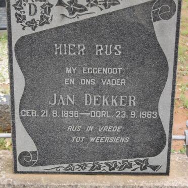 DEKKER Jan 1896-1963