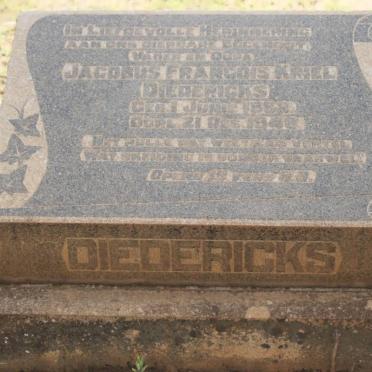 DIEDERICKS Jacobus Francois Kriel 1888-1948