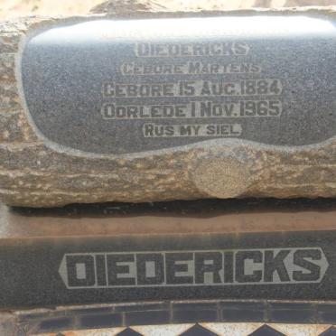 DIEDERICKS Marthina Hendrina nee MARTENS 1884-1965