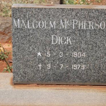 DICK Malcolm McPherson 1904-1979