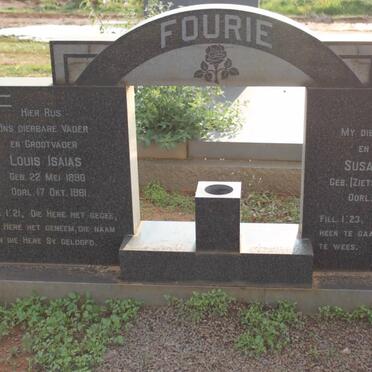 FOURIE Louis Isaias 1890-1981 &amp; Susanna Sophia ZIETSMAN 1896-1968