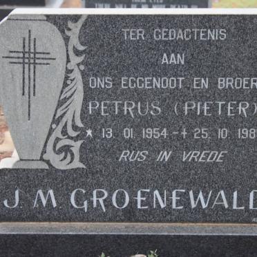 GROENEWALD Petrus 1954-1985