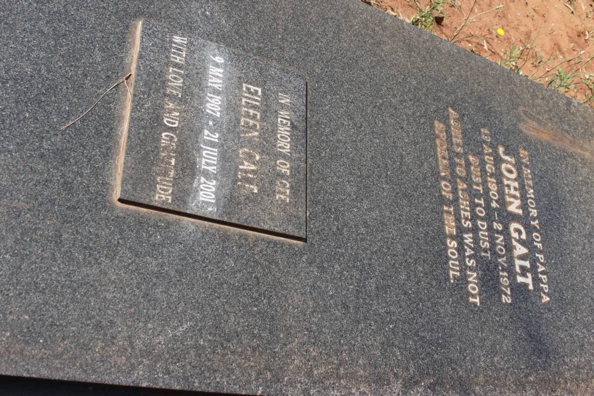 GALT John 1904-1972 &amp; Eileen 1907-2001