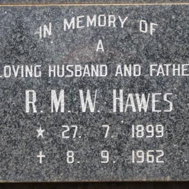 HAWES R.M.W. 1899-1962
