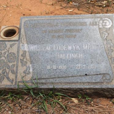 HATTINGH Willem Lodewyk Meyer 1920-1969