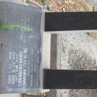 HANNAH Nicolaas Johannes Grobler nee MULLER 1903-1982