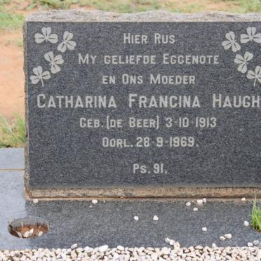 HAUGH Catharina Francina nee DE BEER 1913-1969