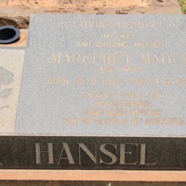 HANSEL Margeret Madge nee ROODS 1894-1962