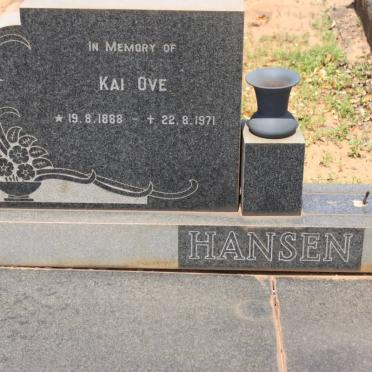 HANSEN Kai Ove 1888-1971