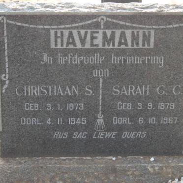HAVEMANN Christiaan S. 1873-1945 &amp; Sarah G.C. 1879-1967