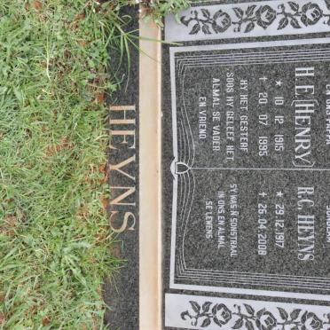 HEYNS H.E. 1915-1995 &amp;  R.C. 1917-2008