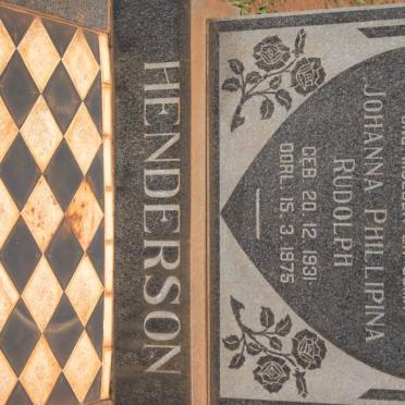 HENDERSON Johanna Phillipina Rudolph 1931-1975