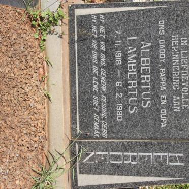 HEERDEN Albertus Lambertus, van 1918-1980