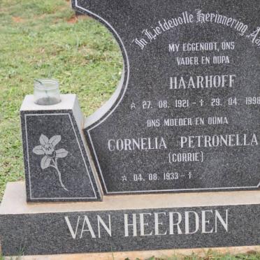 HEERDEN Haarhoff van 1921-1998 &amp; Cornelia Petronella 1933-
