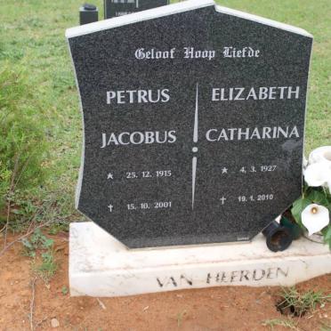 HEERDEN Petrus Jacobus, van 1915-2001 &amp; Elizabeth Catharina 1927-2010