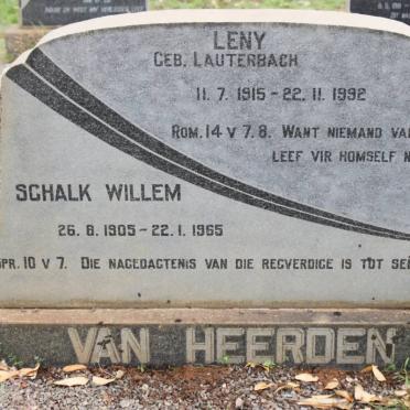 HEERDEN Schalk Willem, van 1905-1965 &amp; Leny LAUTERBACH 1915-1992