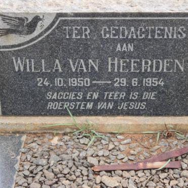 HEERDEN Willa, van 1950-1954
