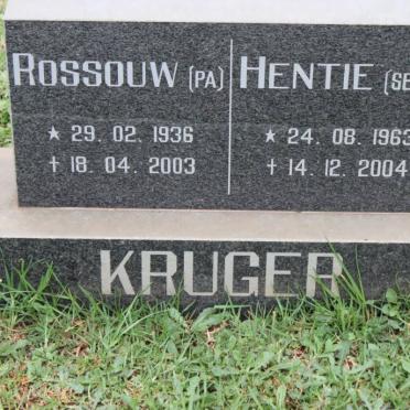KRUGER Rossouw 1936-2003 :: KRUGER Hentie 1963-2004