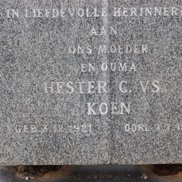 KOEN Hester C. VS 1921-1990