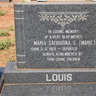 LOUIS Herbert George 1919-1980 &amp; Maria Catharina E. 1929-
