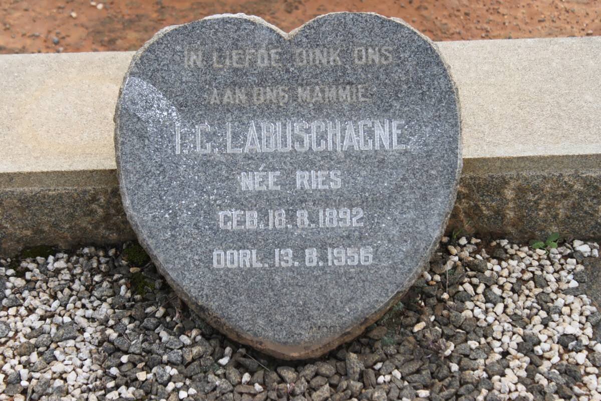 LABUSCHAGNE I.G. nee RIES 1892-1956